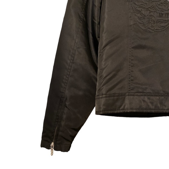 RARE Small Black Harley-Davidson Quilted Lined Jacket With Removable Collar - Picture 4 of 16